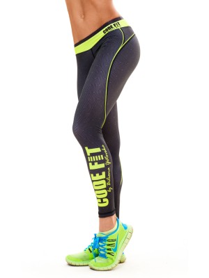 Colanți fitness Hexagon Neon