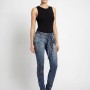 Blue Women's Jeans with Decorative Panels FashionTV