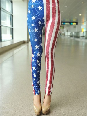 Colanți de damă cu steagul american - Retro