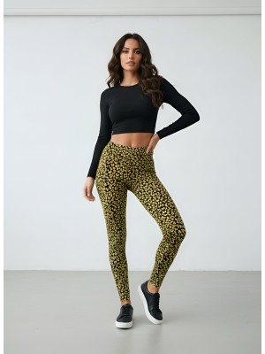 Дамски фитнес клин Lime Leopard